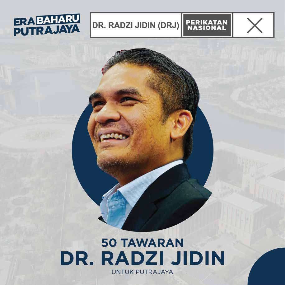 Booklet cover: 50 Tawaran Dr. Radzi Jidin untuk Putrajaya