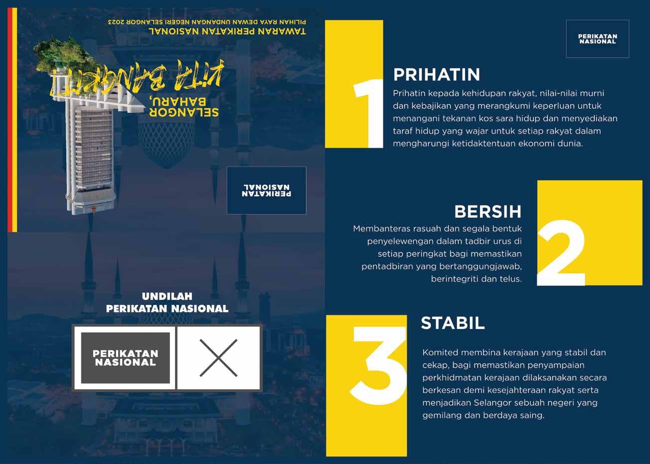 Pamphlet: Prihatin, Bersih, Stabil